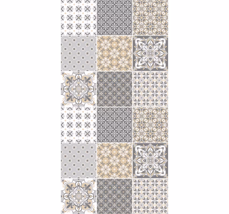 Papel tapiz cocina efecto azulejo marroquí - TenVinilo