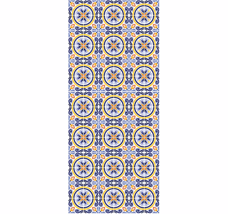 Papel tapiz cocina azulejos de verano - TenVinilo