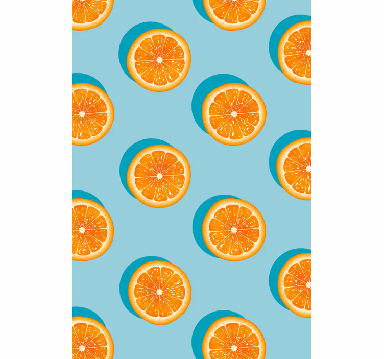 Papel tapiz cocina motivo de rodajas de cítricos - TenVinilo