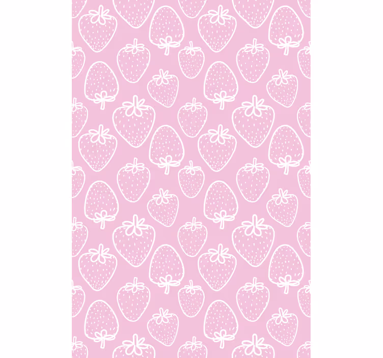Papel tapiz cocina motivo de fresas - TenVinilo