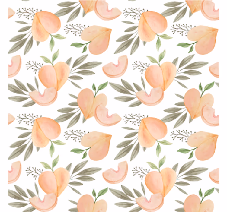 Papel tapiz cocina arreglo floral durazno - TenVinilo