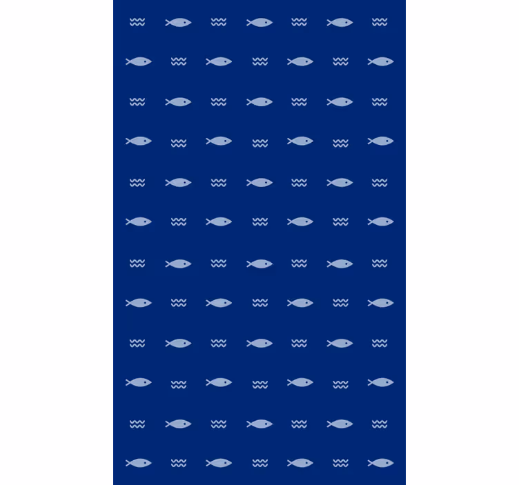 Papel tapiz baño alfombra de baño con peces - TenVinilo