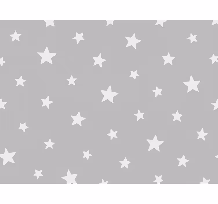 Papel tapiz infantil estampado de estrellas grises - TenVinilo