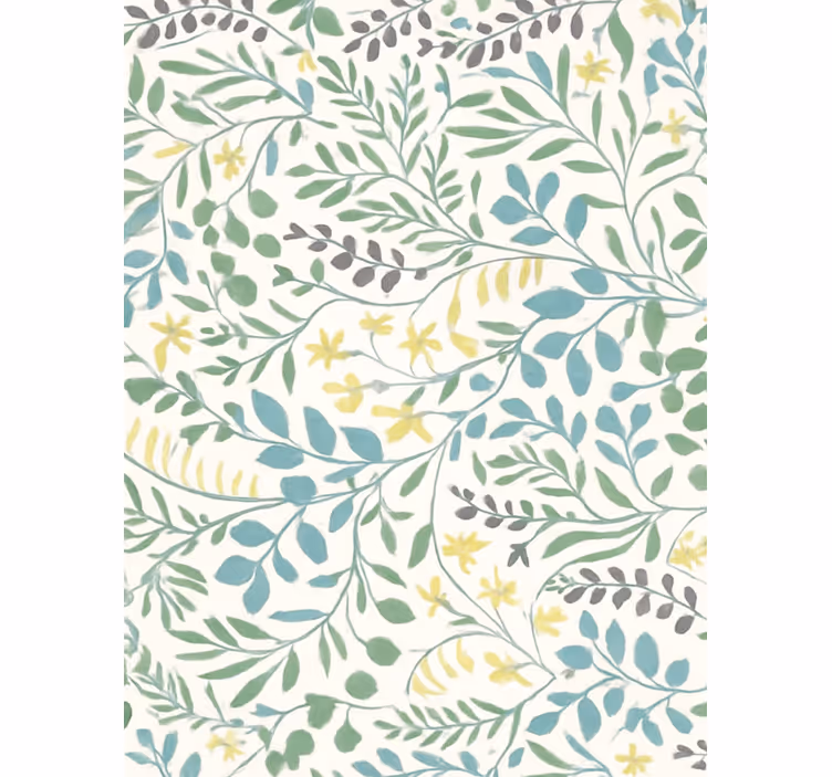 Papel tapiz hojas tallos de pradera silvestre - TenVinilo