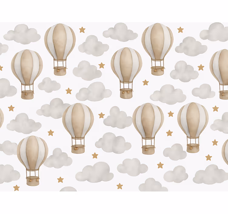 Papel tapiz bebé globos de tierra estrellada - TenVinilo