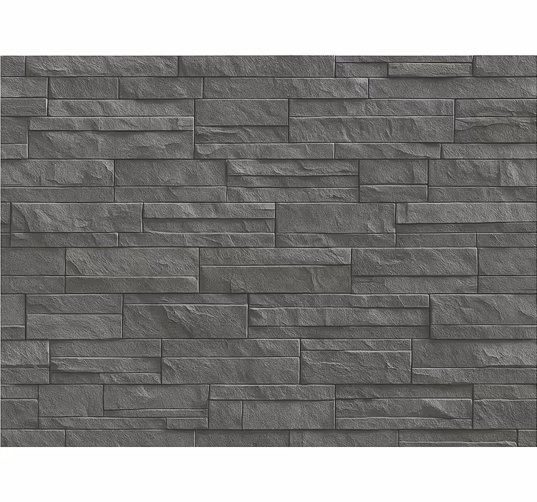 Papel tapiz piedra piedra de pizarra carbón - TenVinilo