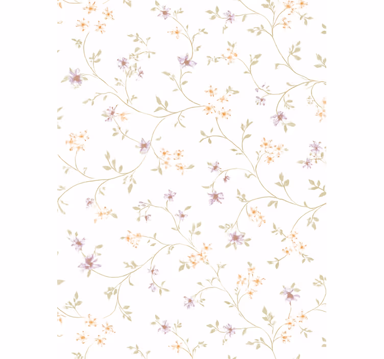 Papel tapiz infantil diseño floral sencillo - TenVinilo