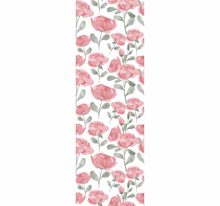 Papel tapiz para recámara patrón rosa vintage natural - TenVinilo