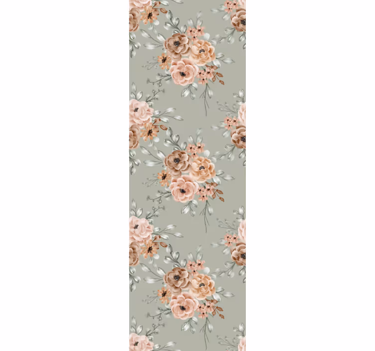 Papel tapiz para recámara rosas vintage sobre fondo mint - TenVinilo