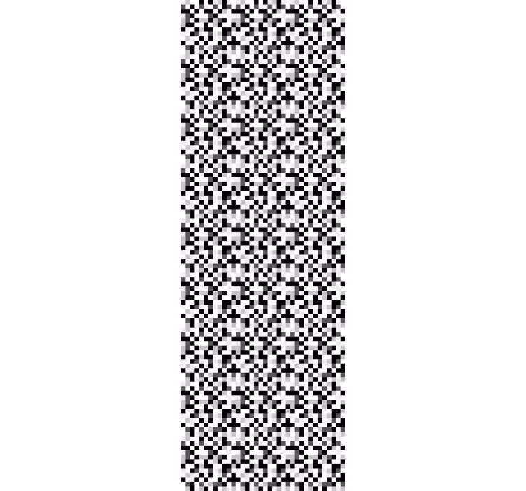 Papel tapiz para recámara diseño cuadrado en blanco y negro - TenVinilo