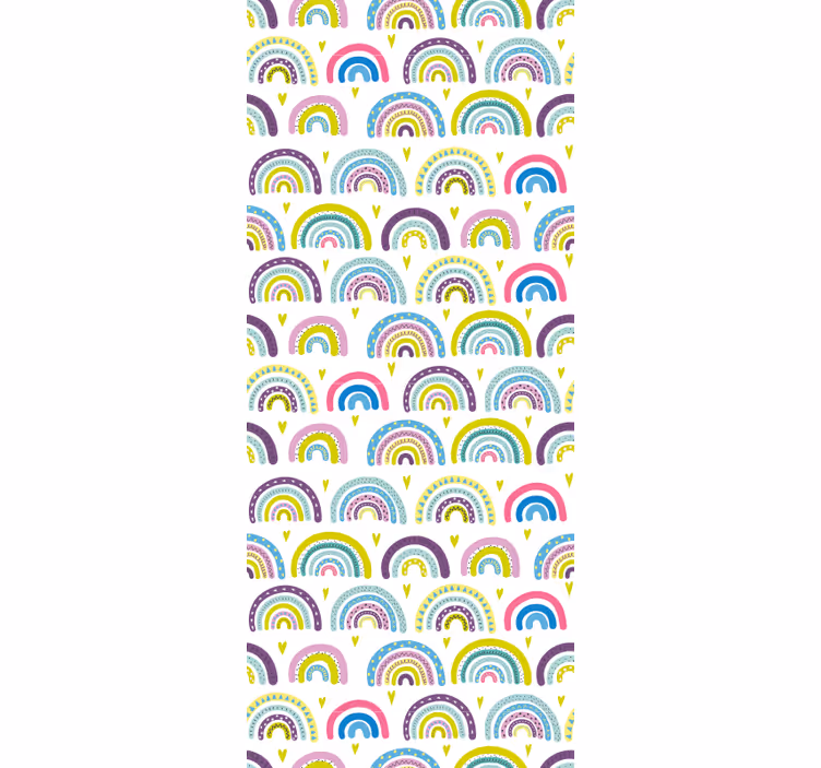 Papel tapiz para recámara patrón de arcoíris colorido - TenVinilo