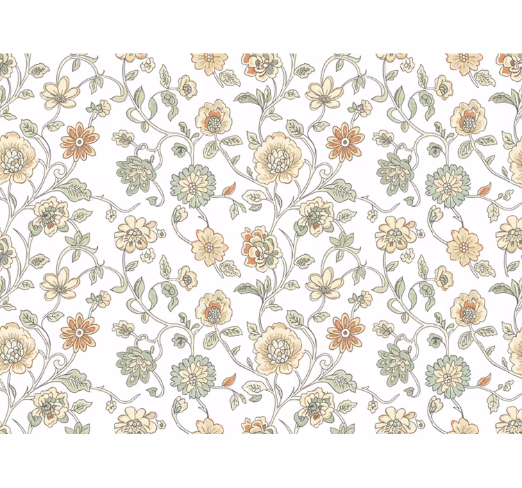 Papel tapiz rústico flor ligera decorativa - TenVinilo