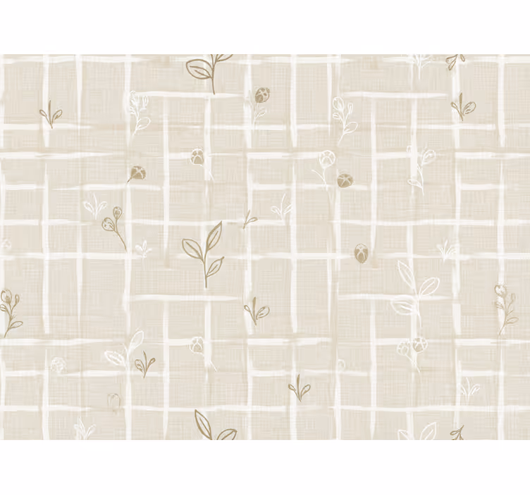 Papel tapiz beige color crema con textura lino - TenVinilo