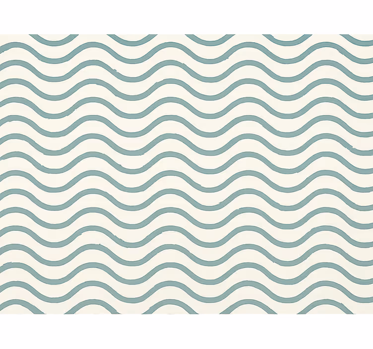 Papel pintado geométrico olas pixel en verde apagado - TenVinilo