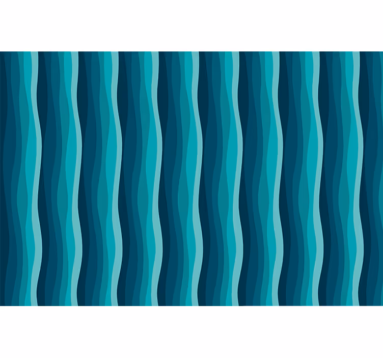 Papel tapiz azul diseño de ondas - TenVinilo