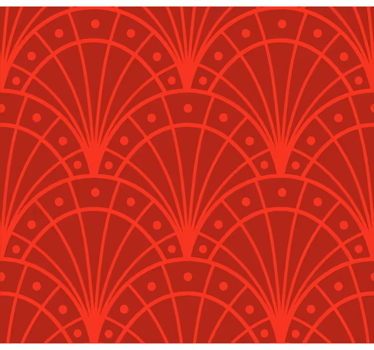 Papel tapiz rojo estilo art déco elegante - TenVinilo
