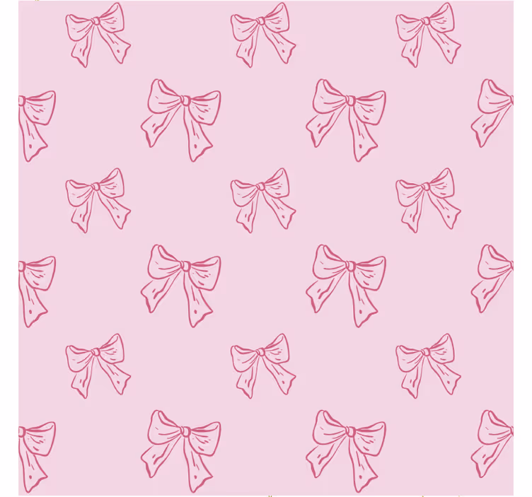 Papel tapiz rosa con patrón de lazos rosas - TenVinilo