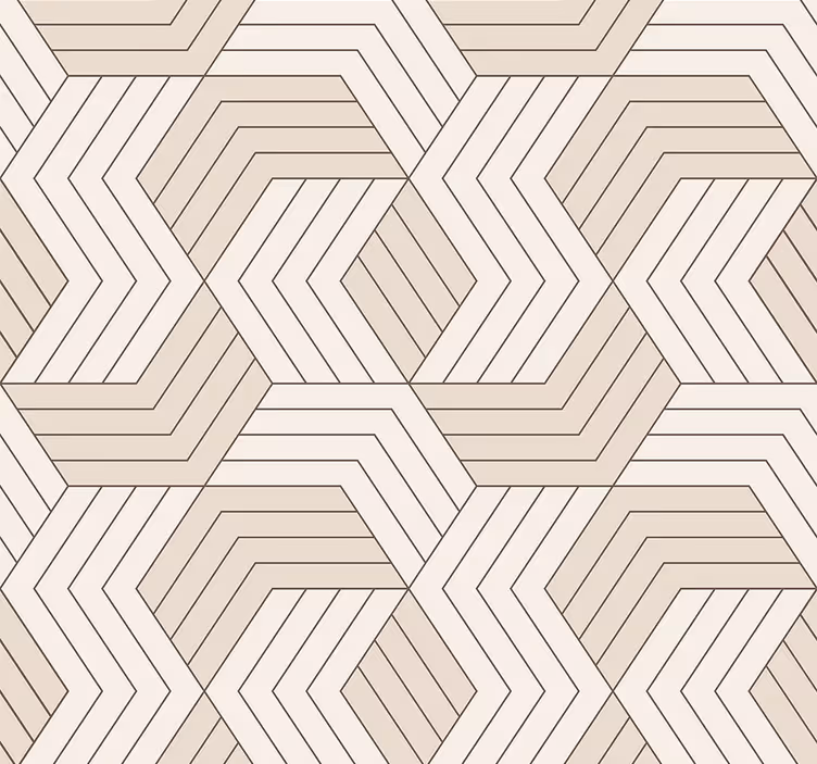 Papel tapiz geométrico parquet con formas geométricas - TenVinilo