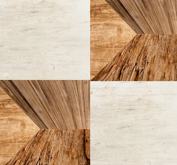 Papel pintado cuadrados textura madera  - TenVinilo