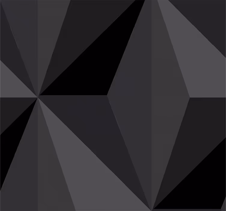 Papel pintado negro 3D triángulos geométricos - TenVinilo