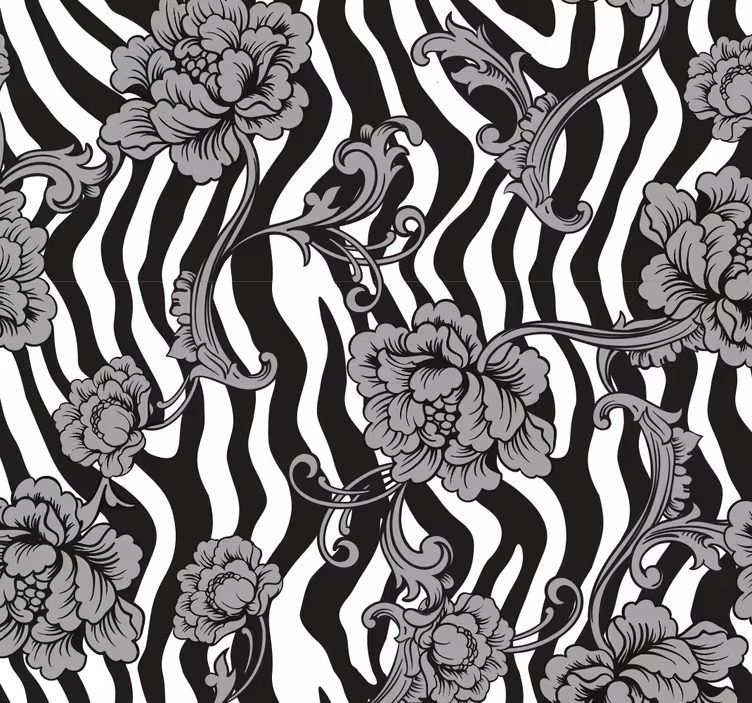 Papel pintado rayas verticales piel cebra - TenVinilo