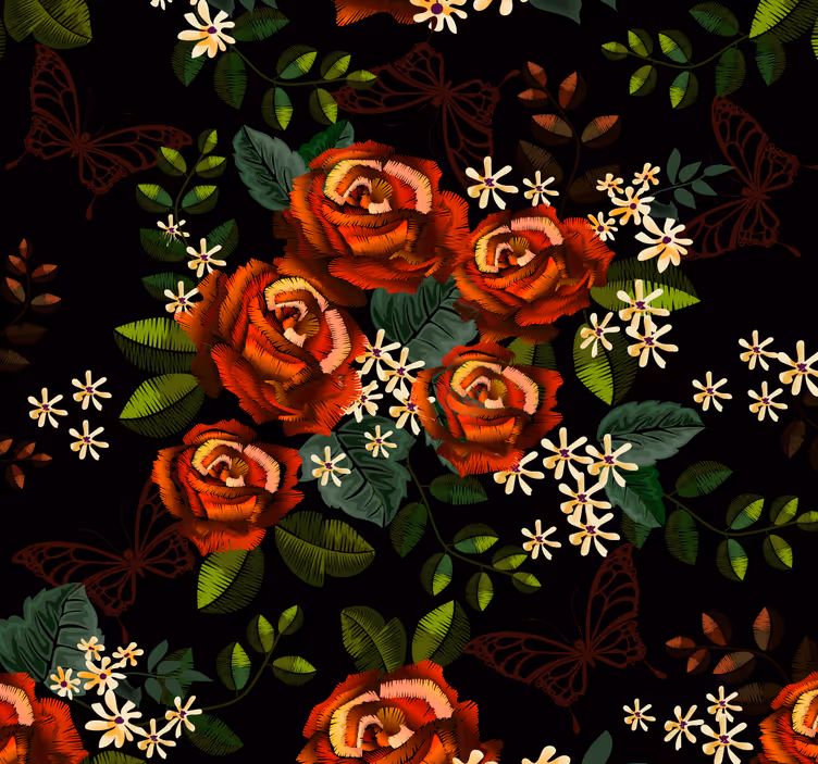 Papel pintado vintage jardín glamuroso - TenVinilo