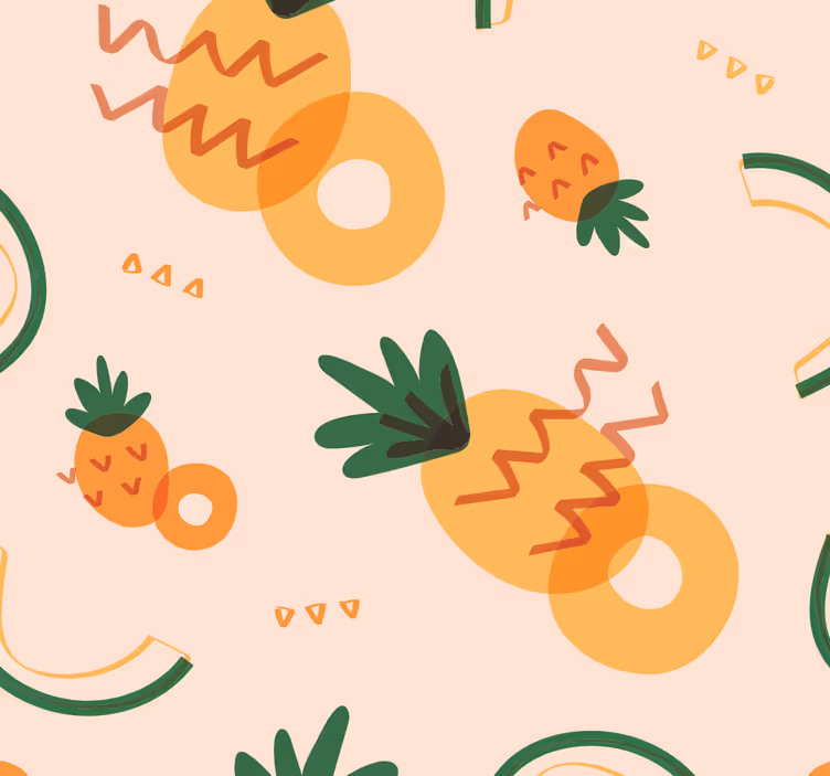 Papel tapiz cocina patrón de delicias frutales - TenVinilo