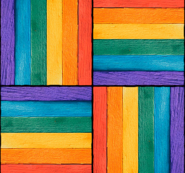 Papel de pared tablas de madera  horizonatales - TenVinilo