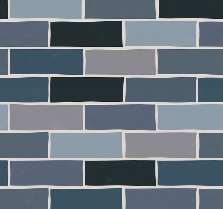 Papel pintado baño Piedra gris ladrillos ornamentales - TenVinilo