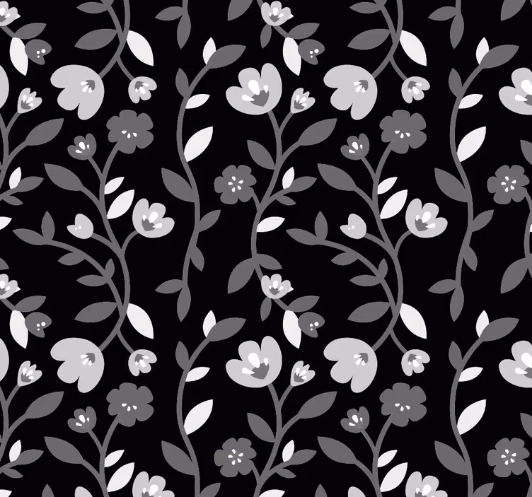Papel tapiz flores motivo floral - TenVinilo