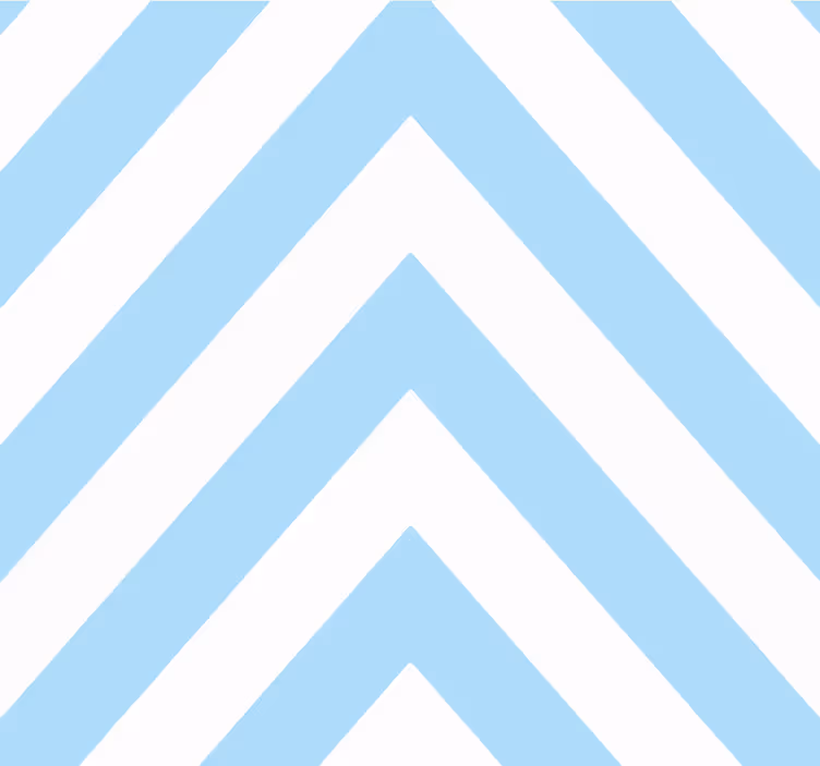 Papel pintado rayas zig zag blanco y azul - TenVinilo