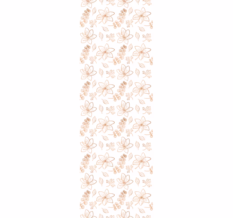 Papel tapiz flores acento floral - TenVinilo