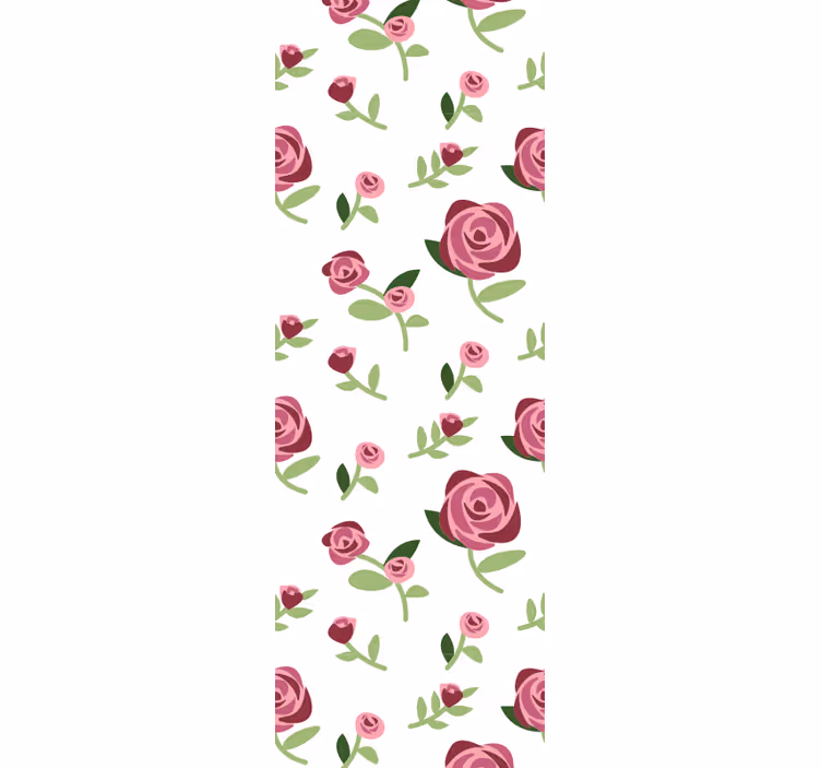 Papel tapiz flores diseño de patrón de rosas - TenVinilo