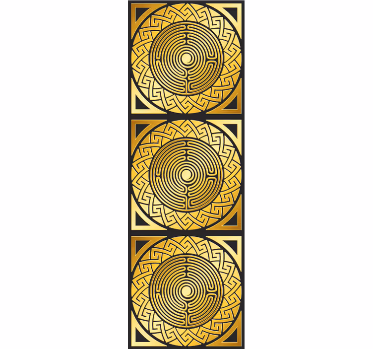 Papel pared 3D Meandro circular - TenVinilo