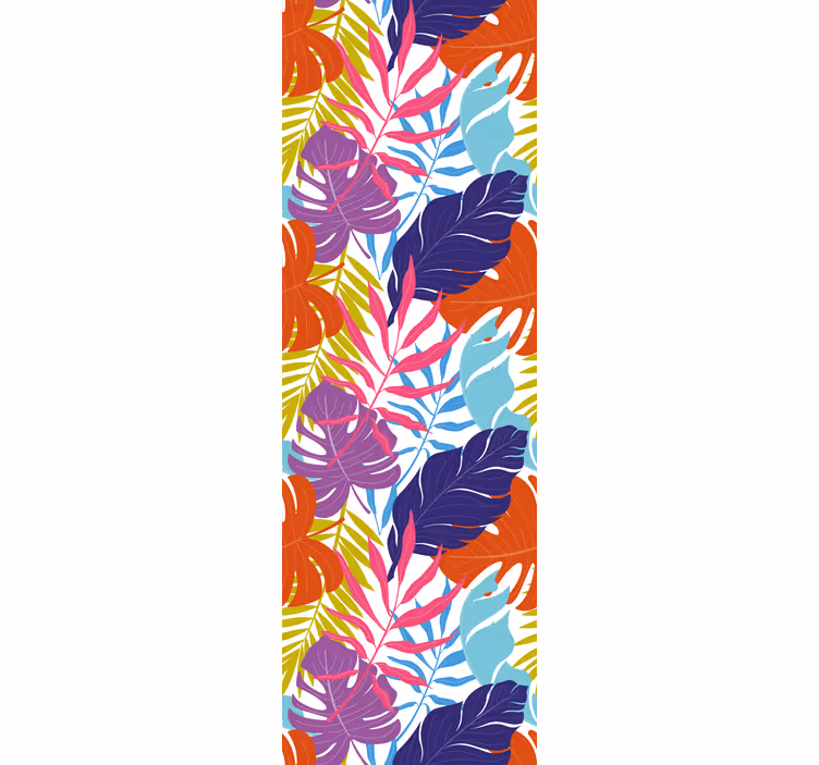 Papel tapiz hojas diseño de hojas tropicales - TenVinilo