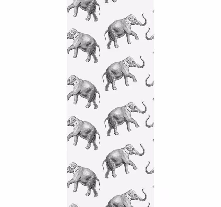 Papel tapiz elefantes repetición de elefante - TenVinilo