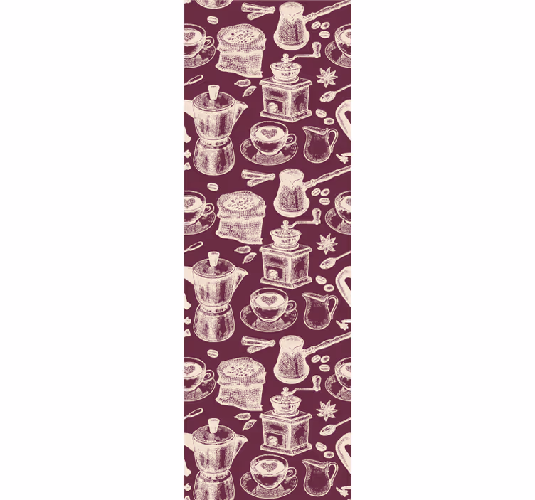 Papel tapiz cocina patrón de motivo de café - TenVinilo