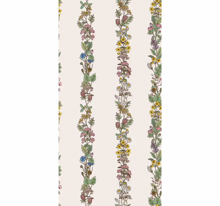 Papel pintado baño Varias flores hermosas - TenVinilo