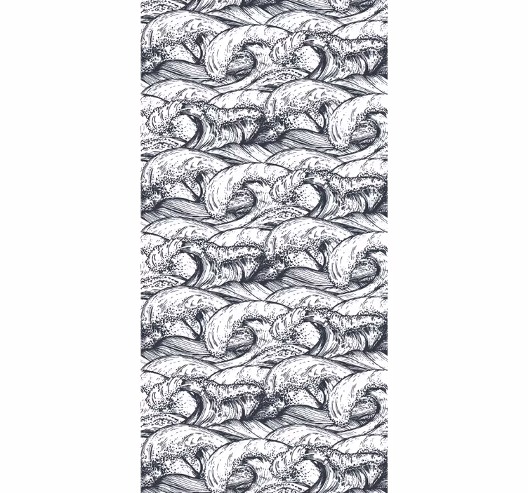 Papel tapiz naturaleza patrón de olas del océano - TenVinilo