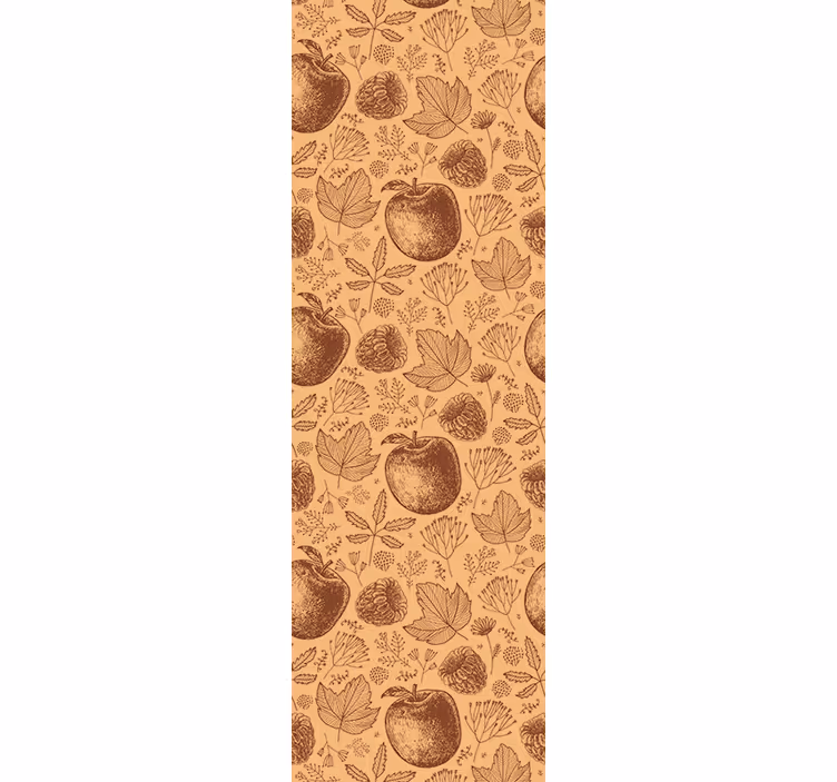Papel tapiz naturaleza patrón de follaje otoñal - TenVinilo