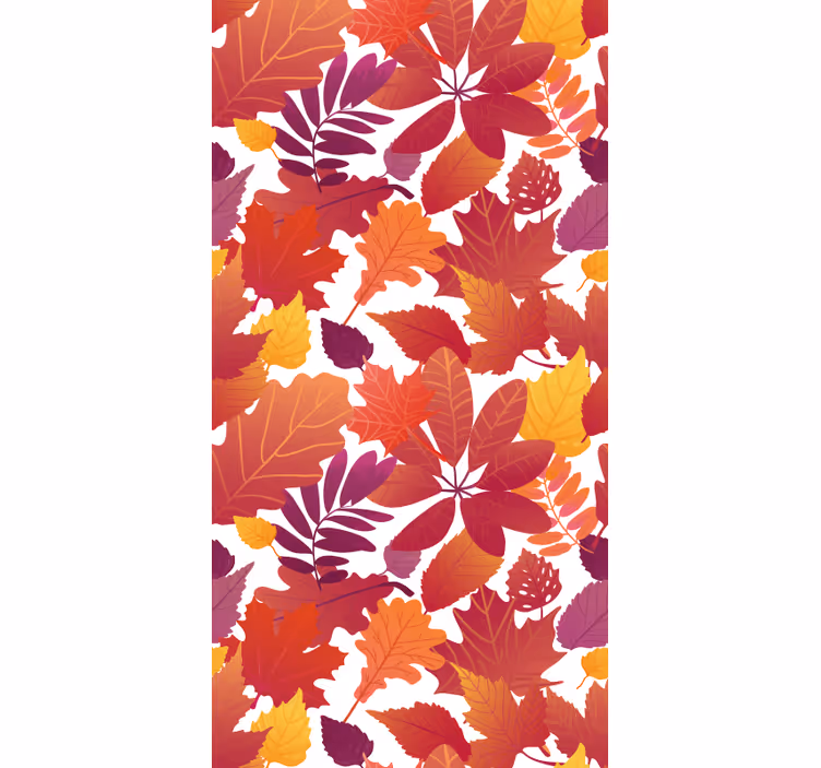 Papel tapiz hojas follaje de otoño - TenVinilo