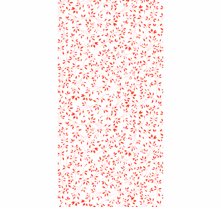 papel pintado troncos Hoja roja sobre fondo blanco - TenVinilo