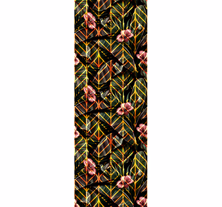 Papel tapiz naturaleza patrón de follaje floral - TenVinilo