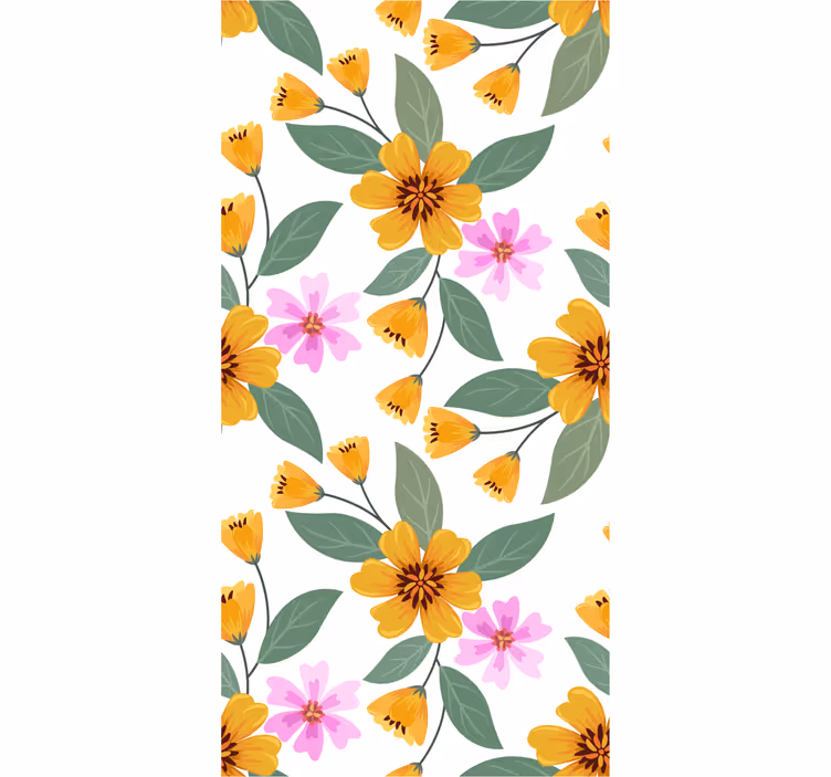 Papel tapiz flores abundancia floral - TenVinilo