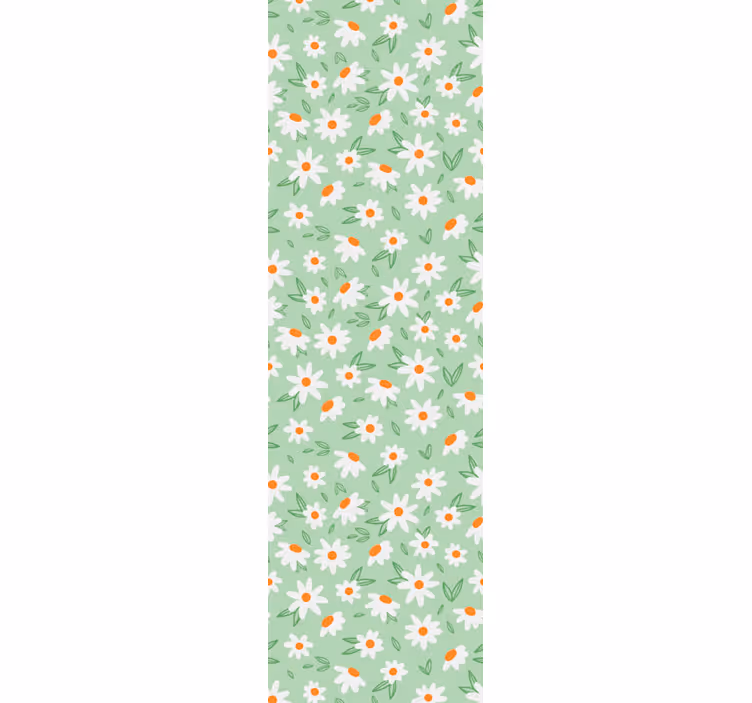 Papel tapiz flores patrón de margaritas florales - TenVinilo