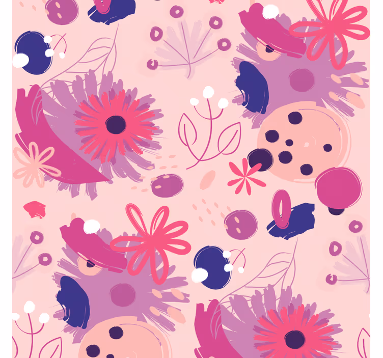 Papel tapiz flores diseño de arreglo floral - TenVinilo