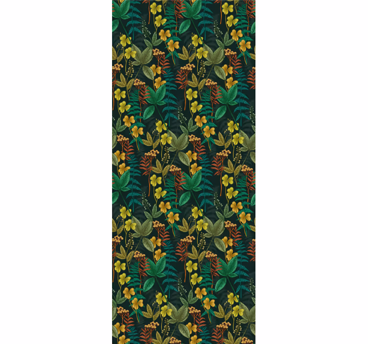 Papel tapiz naturaleza patrón de rayas botánicas - TenVinilo