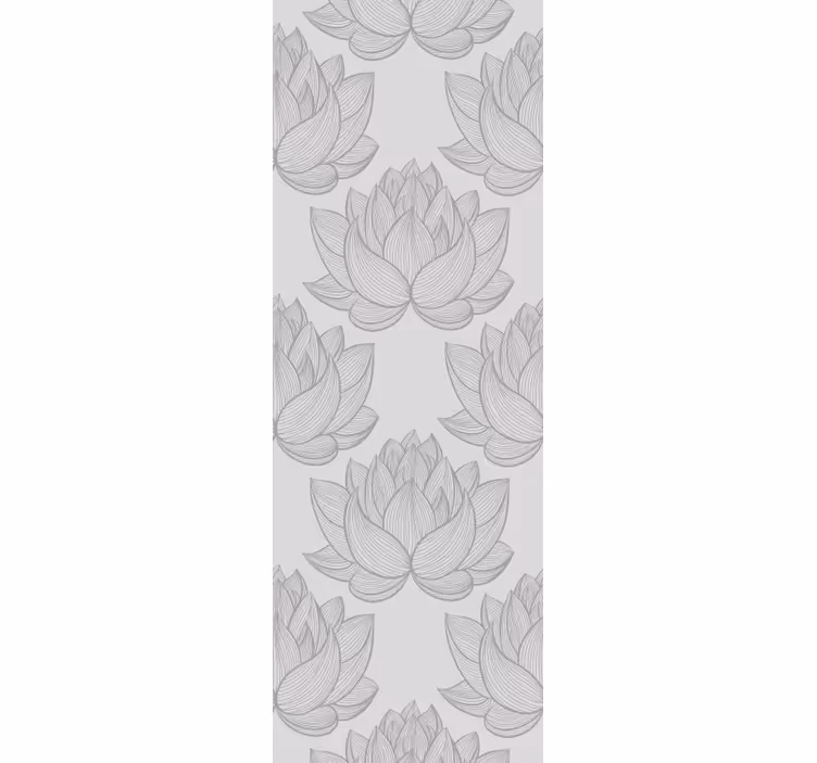 Papel tapiz flores flores de loto - TenVinilo