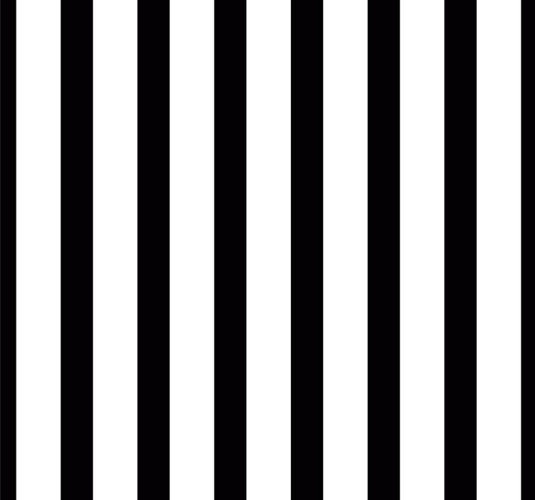 Papel pintado rayas verticales finas blanco y negro - TenVinilo