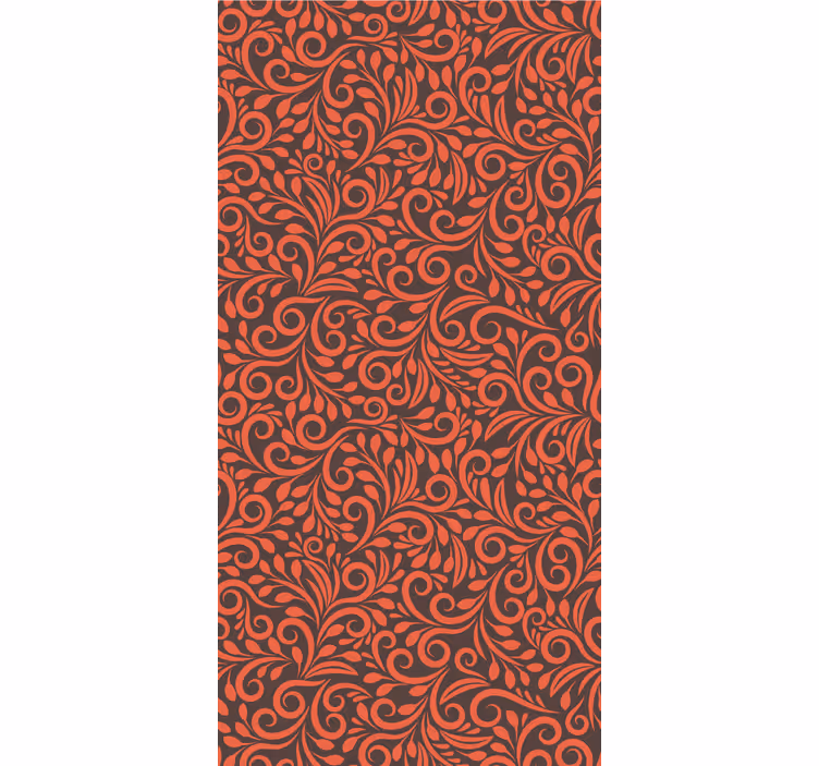 Papel tapiz floral remolinos adornados - TenVinilo
